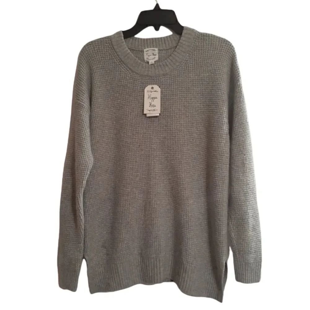 New Hippie Rose Soft Gray Sweater